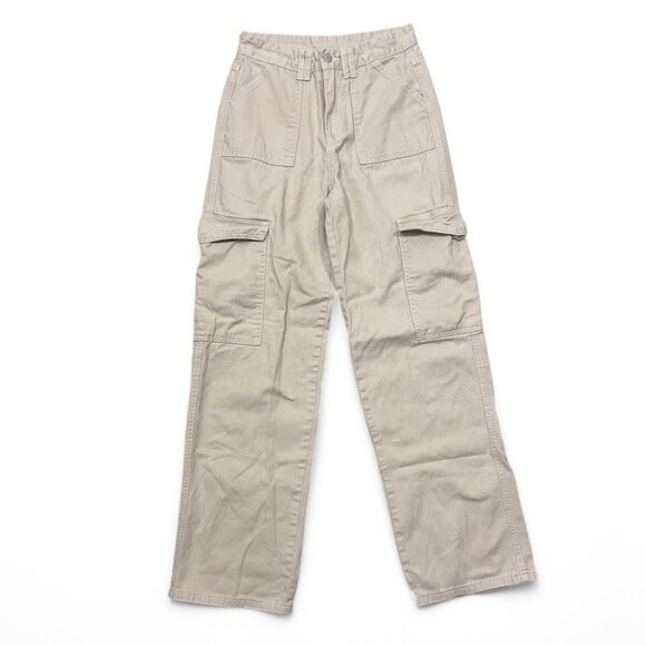 Cargo Pants Jeans‎ High Waisted Tan Streetwear Skater Size S - Picture 1 of 5